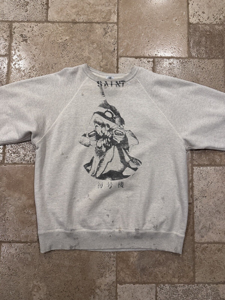 Saint Michael Mxxx Evangelion Raglan Eva Crewneck Sweatshirt Saint Michael Mxxx Evangelion Raglan Eva Crewneck Sweatshirt
