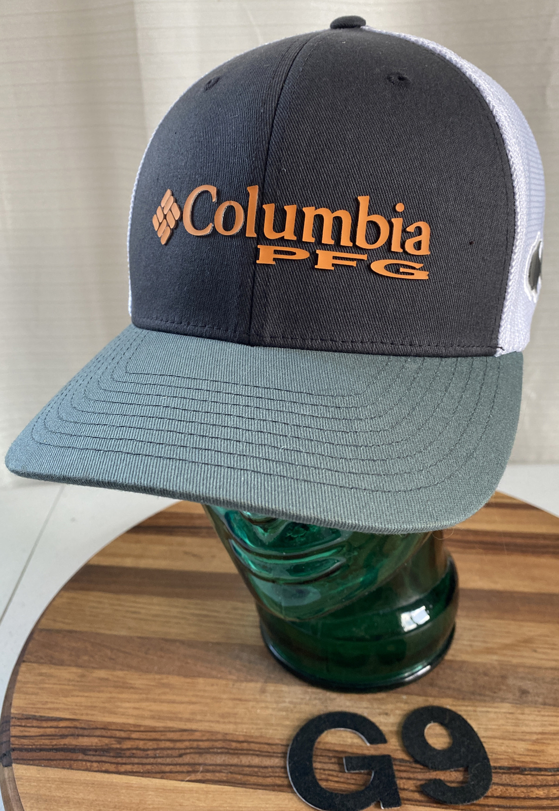 NWOT COLUMBIA PFG FISHING HAT GRAY/WHITE/GREEN SIZE S/M NEVER WORN G9 eBay