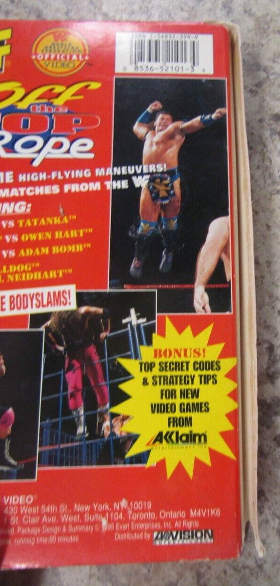 WWF Off The Top Rope Wrestling VHS Video Coliseum -Bret Hart vs