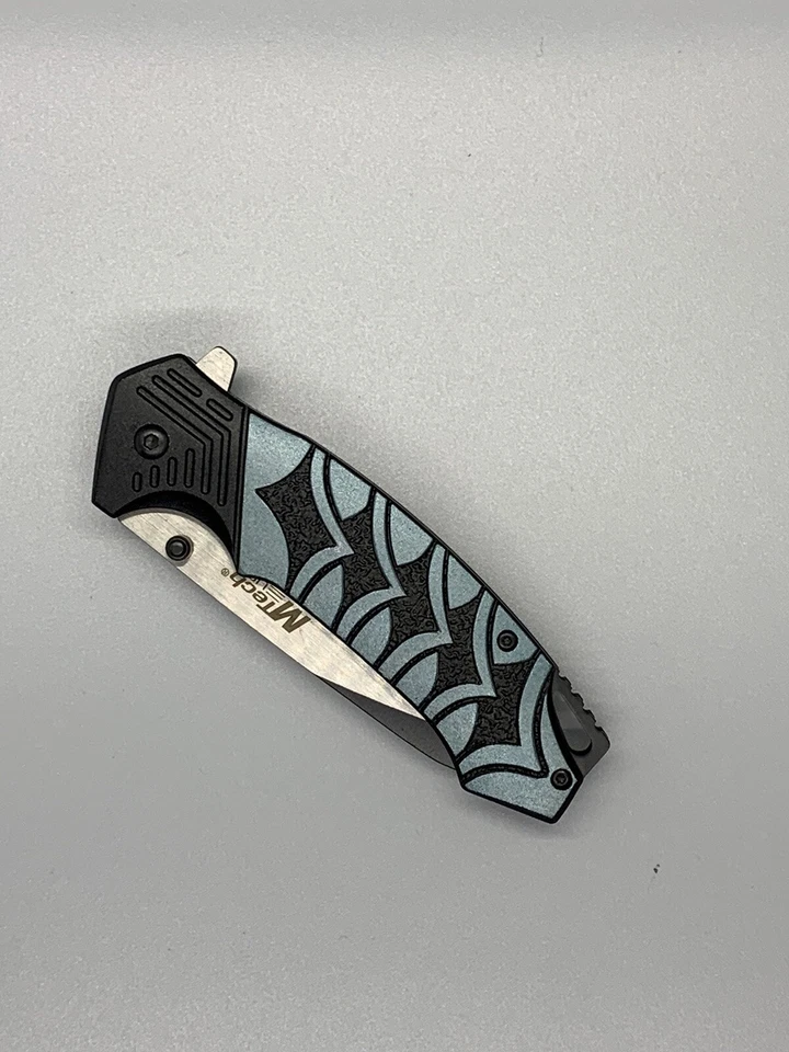 Cuchillo Plegable Mtech 3.5" Negro Tanto Hoja Gris Katana Mango Foto 3 de 4