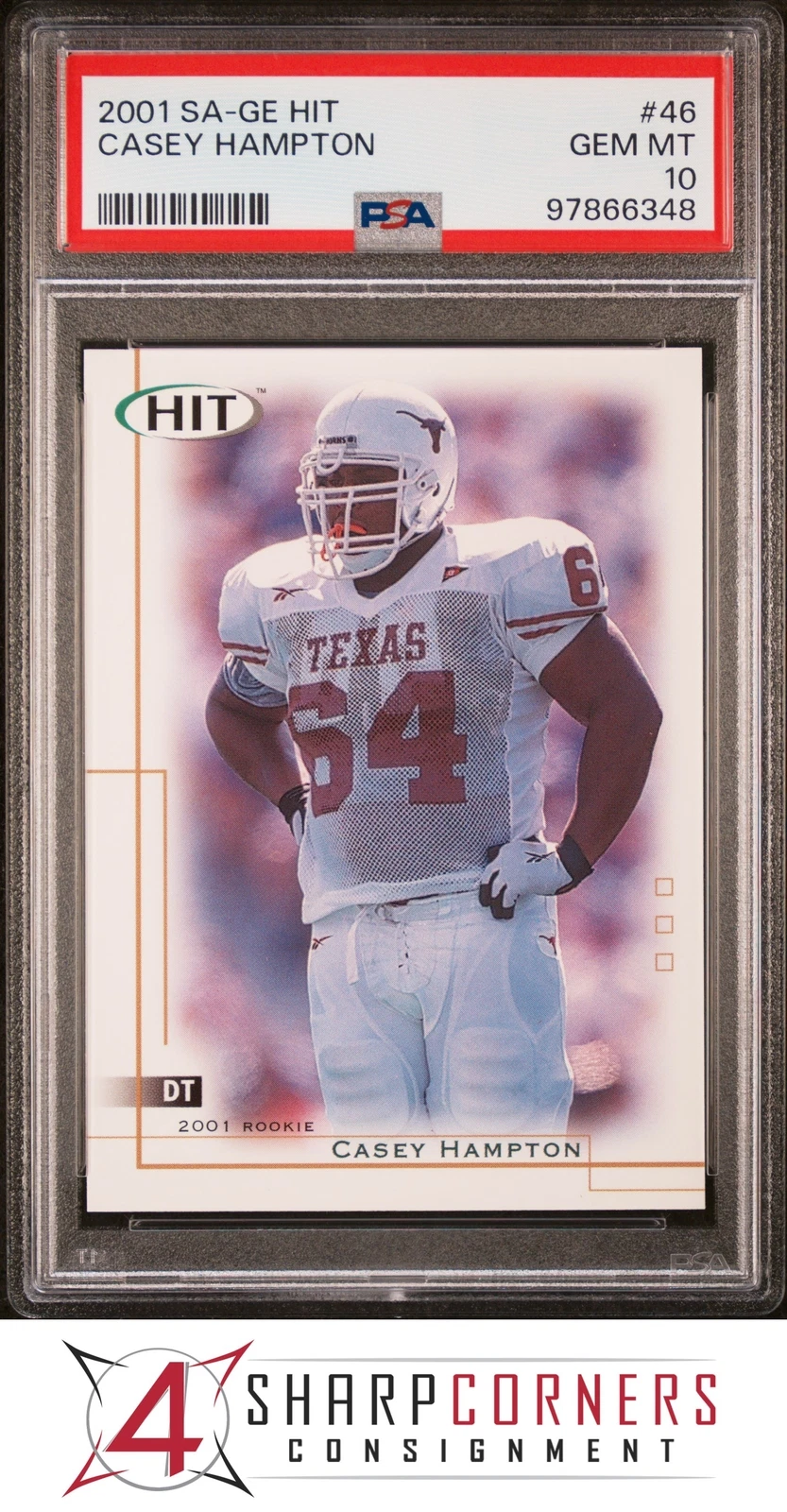 Casey Hampton SA-GE Hit #46 Base