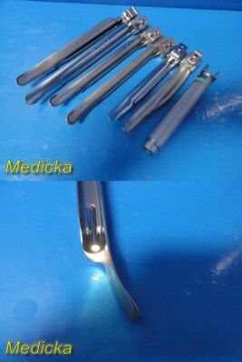 Heine Rusch Emerald Snaplight Greenspec F/O MiL 4,3,2 Laryngoscope Blades ~24680