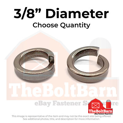 3/8'' 18-8 Stainless Steel High Collar Split Lock Washers (Pick Quantity)