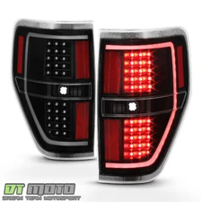 NEW Black 2009-2014 Ford F150 LED Light Tube Tail Lights Brake Lamps Left+Right