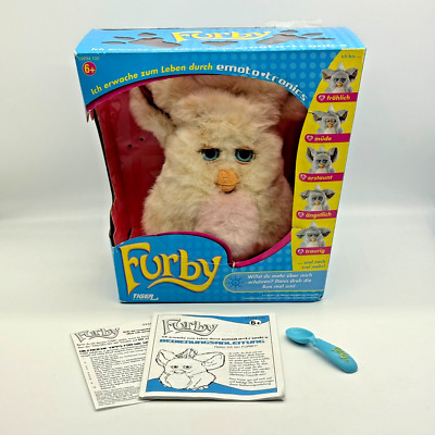 Furby Creme & Pink blaue Augen 59294 - Tiger Hasbro 2005 Deutsch OVP + Anleitung