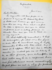 1907 Confidential Letter on formation of new "National City Bank of Seattle"