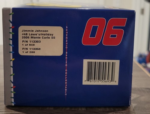 2006 Motorsports Authentics Jimmie Johnson #48 Lowes Sam Bass Happy Holiday 1:24 - Picture 10 of 10