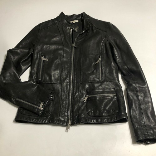 VINCE Womens Size M Black Leather 