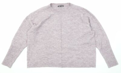 Buffalo by David Bitton Damen Pullover Lila Rundhals Acrylmischung Größe XL