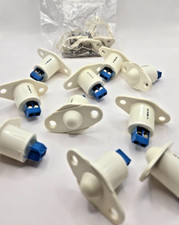Set of 10 White RollerCon / Plunger Alarm Door Contacts With Screw Terminals