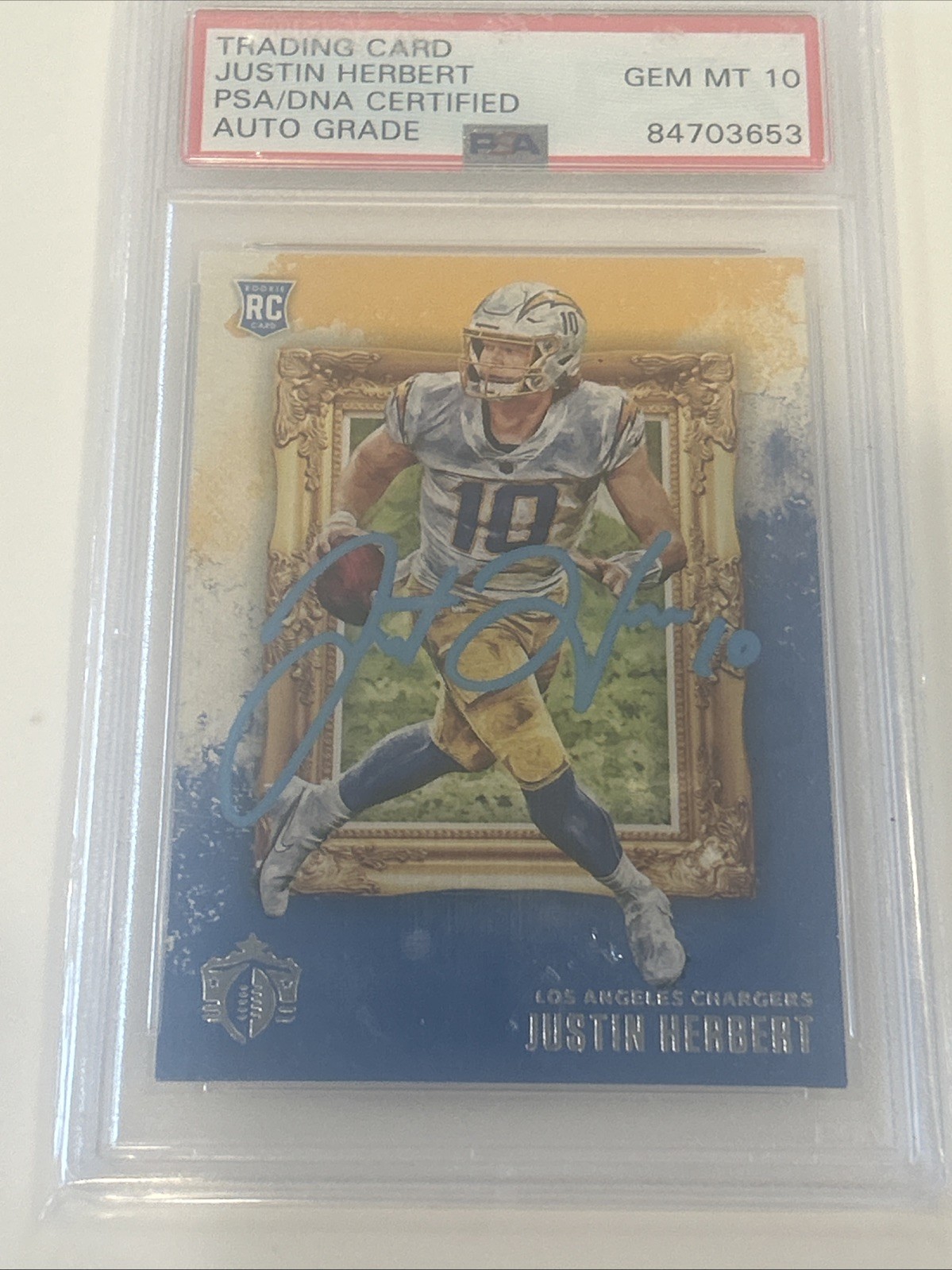 Justin Herbert Panini Chronicles Gridiron Kings #GK3 Signature