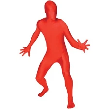 Red Second Skin Costume Full Body Suit Mens One Size Zentai Dummy Ninja Prop NEW