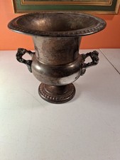 Sheridan Silver on Copper Trophy Form Champagne Cooler Grape Leaf Handles NR