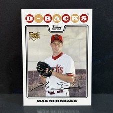 2008 Topps Update & Highlights #UH280 MAX SCHERZER Rookie Card CENTERED (B). rookie card picture