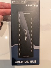 ARGB and PWM Fan Hub Controller with Remote Control, 9-Port Case Fan Hub