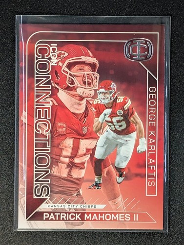 2025 Panini Icon Collections Icon Connections Patrick Mahomes II IC-21 Karlaftis - Picture 1 of 2