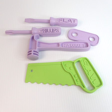 Green Toys Toy Tools Partial Set Hammer Saw Screwdrivers 5 Pieces