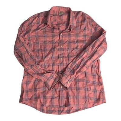 Faherty ''The Breeze'' Shirt Men's XL Long Sleeve Pink Plaid MWS2120