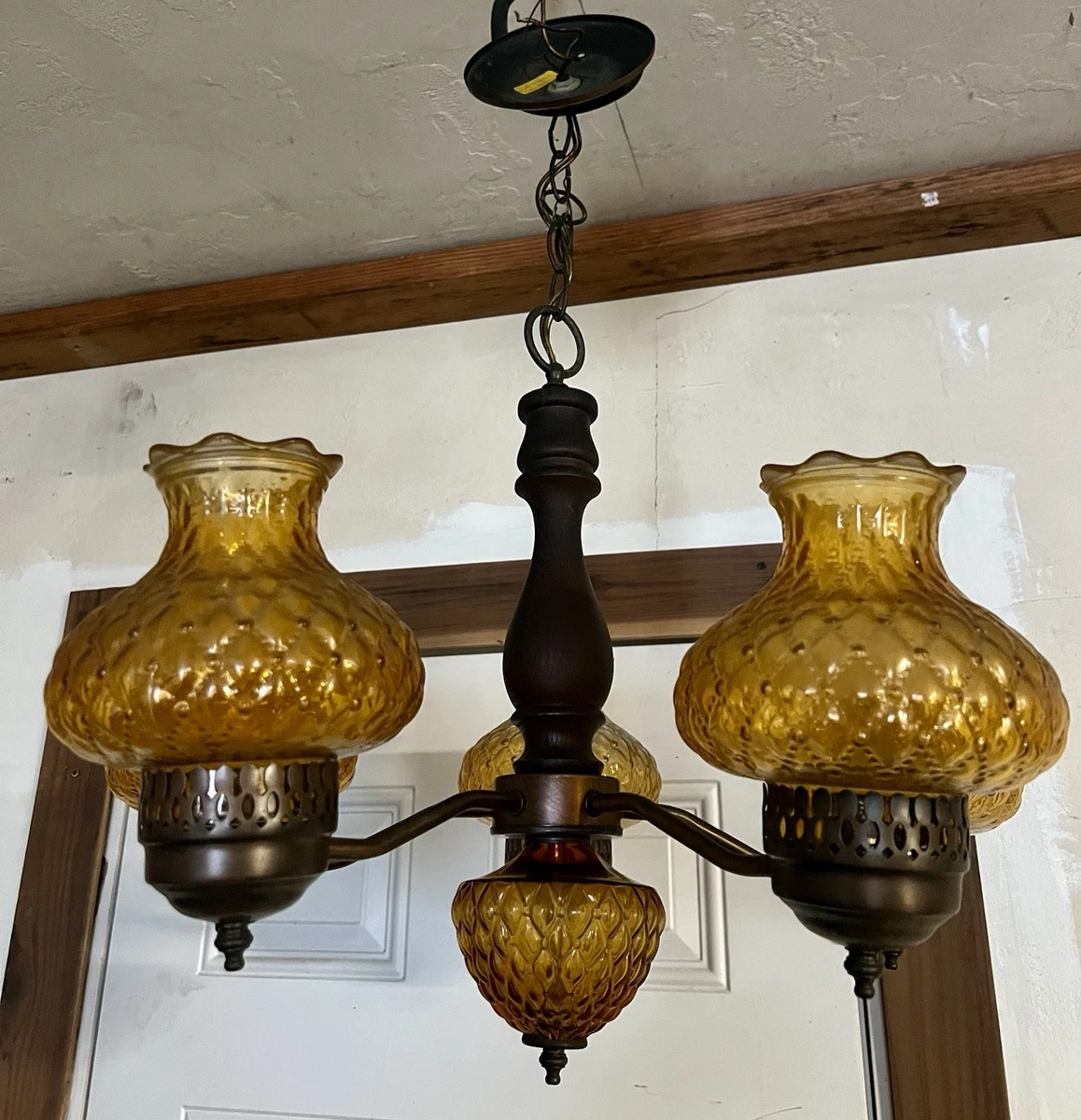 amber glass chandelier products for sale | eBay