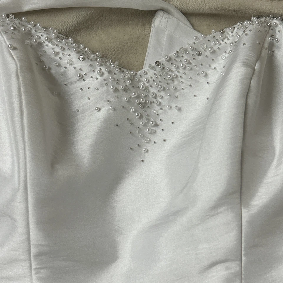 Vestido de novia sin tirantes David's Bridal Sweetheart talla 10 Pick Ups T9017 Foto 3 de 4