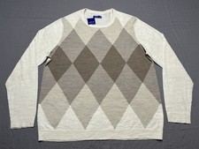 NWT APT 9 Seriously Soft Merino Wool Blend Argyle Sweater Mens XL Standard Fit