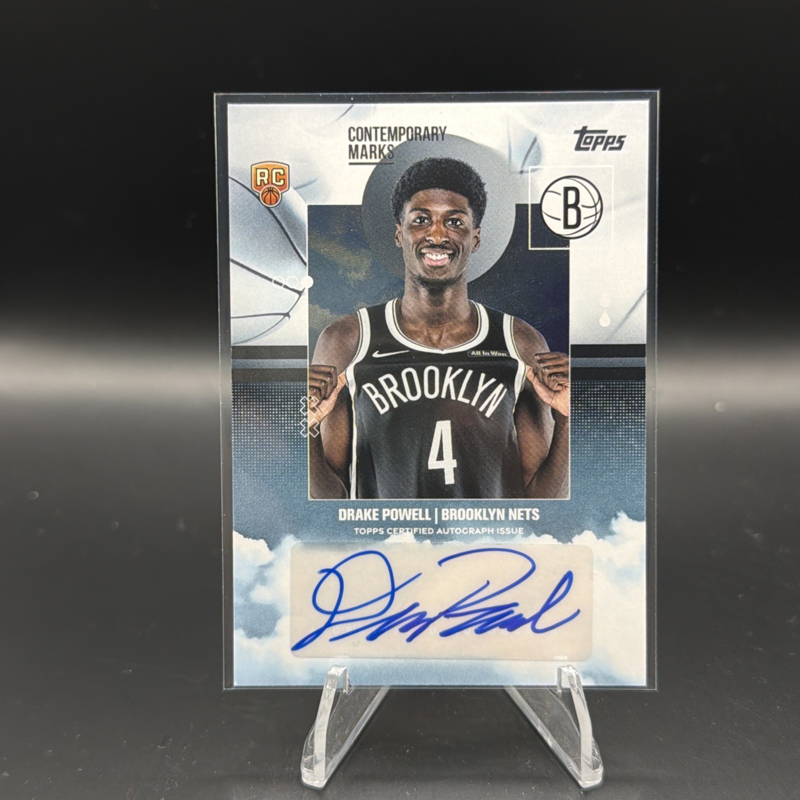 2025-26 Topps Basketball Drake Powell RC Auto CONTEMPORARY MARKS Nets #CM-DP