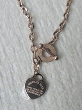 Rose Gold Plated Titanium Proverbs Guard Your Heart 18" Necklace. UK Seller