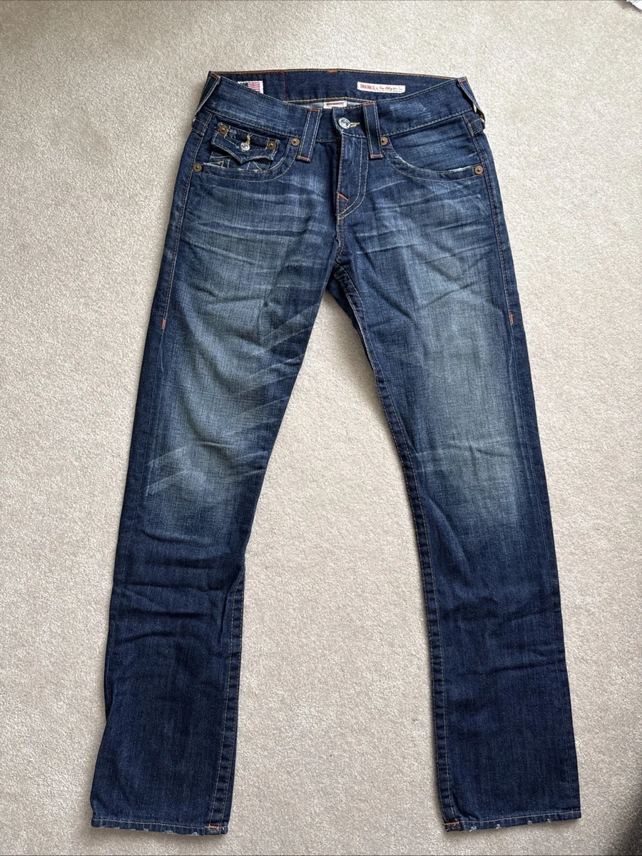 True Religion World Tour Blue Jeans for Men for sale - eBay