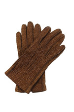Designer Womens Suede Pull On Driving Gloves Brown Size Extra Small