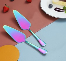 Cake Pie Pastry Server, 2-Pack, Stainless Steel Rainbow Cake Cutters, New