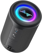 Small Portable Bluetooth Speaker with Lights, TWS Stereo Surround Sound, Type...