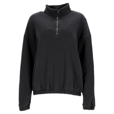 Toteme Half Zip Jumper In Black Cotton Female