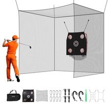 VEVOR Golf Batting Cage 10 x 10 x 10FT Golf Cage for Indoor Outdoor Backyard