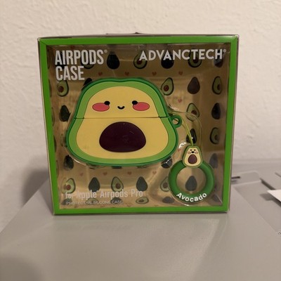 NEW Advanctech Avocado Case for Apple Airpods Pro Soft Protective Case Loop Ring