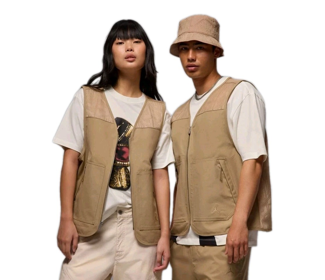 Jordan Essentials Unisex Gilet In Desert Camo - Medium HF9327-257