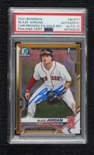 PSA/DNA 2021 Bowman Chrome Prospects Gold Refractor 46/50 Blaze Jordan w5p