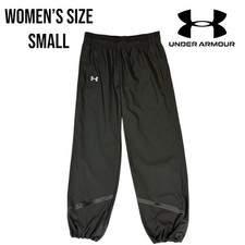 Under Armour Joggers Women's Small Black Sweatpants Reflective Cuffs UA Gym Run