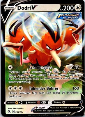 Dodri V Holo Rare V Fusions Angriff 201 deutsch Pokemon Karte