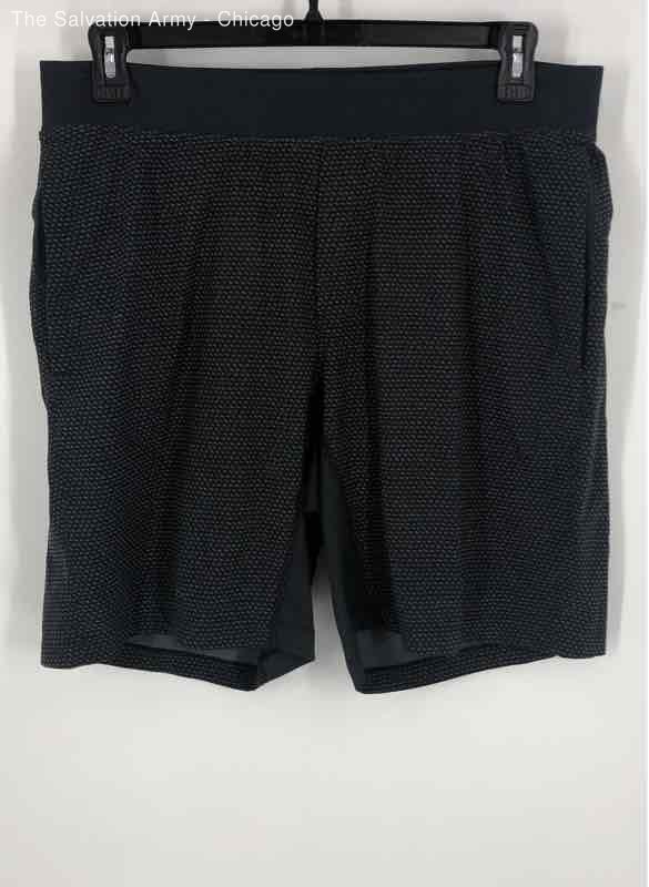 Lululemon Mens Black Gray Elastic Waist Pull-On Athletic Shorts No Size