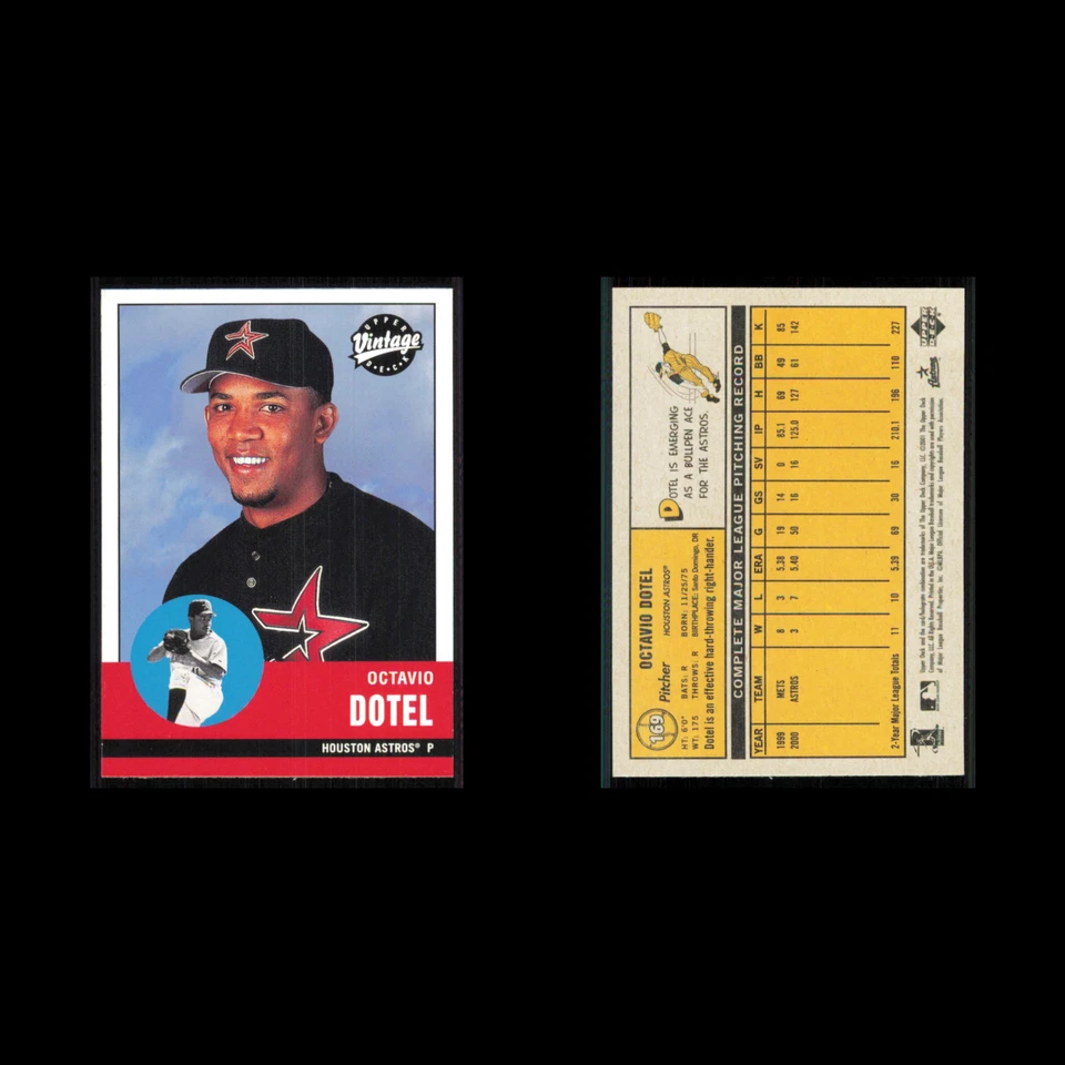Octavio Dotel #169 2001 Upper Deck Vintage Houston Astros Baseball Card MLB NM - Image 3 of 3