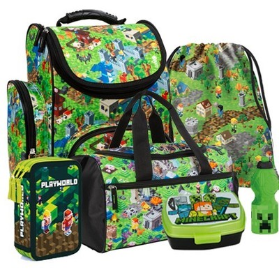 Game Pixel Schulranzen Ranzen Schulrucksack Rucksack Set mit Sporttasche