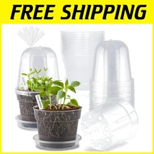 Seed Starter Pots with Labels, Screens, and Humidity Domes