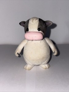Calico Critter Lil Woodzeez Figure Fuzzy Flocked Mother Cow