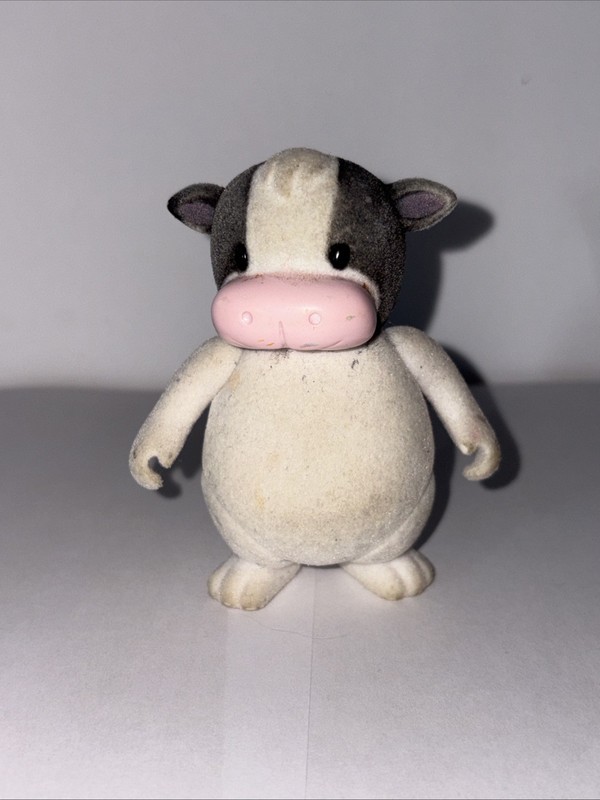 Calico Critter Lil Woodzeez Figure Fuzzy Flocked Mother Cow