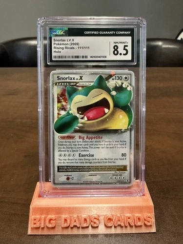 CGC 8.5 Snorlax LV.X 111/111 NM/MINT+ Rising Rivals 2009 Holo Pokemon Card