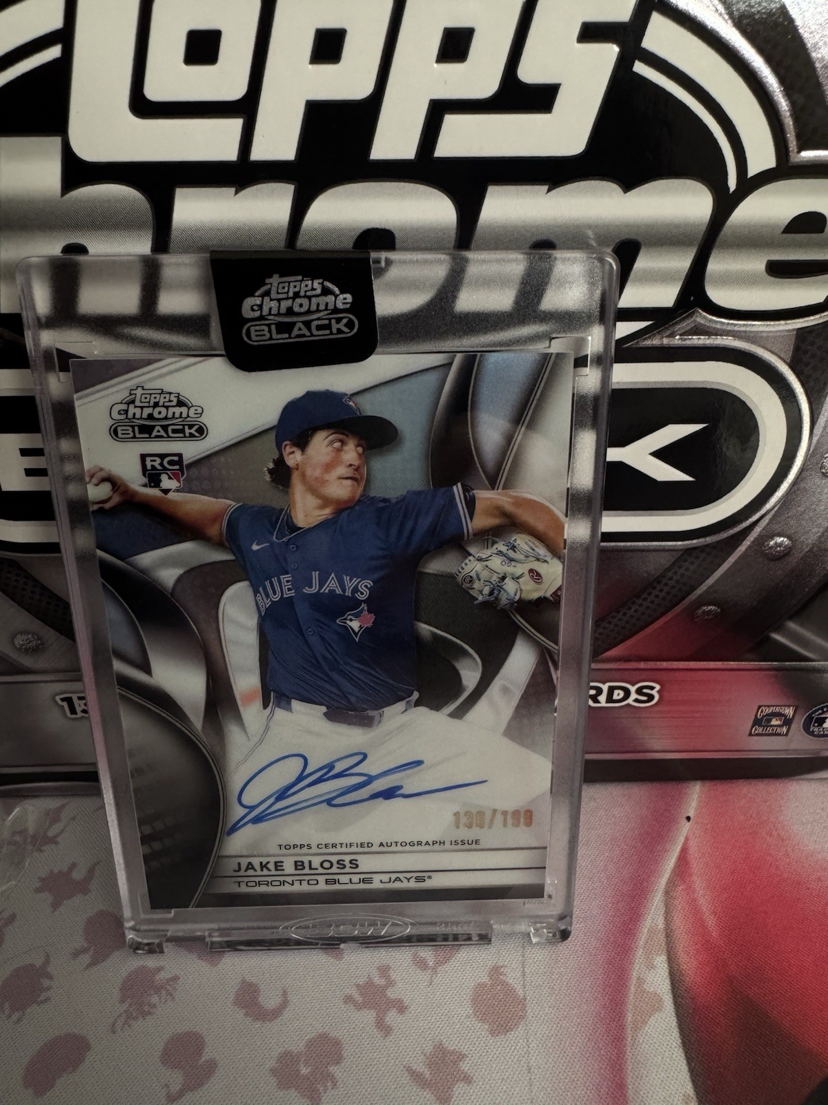 2025 Topps Chrome Black Autographs Jake Bloss #CBA-JBL Refractor /199 (AU, RC)