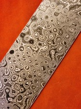 ALABAMA BILLETTE EN ACIER DAMAS VIERGE, LAME, FOURNITURES DE FABRICATION DE COUTEAUX - 0,130" d'épaisseur