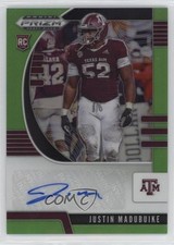 2020 Panini Prizm Draft Picks Rookies Neon Green /125 Justin Madubuike Auto g7g