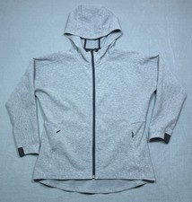 Athleta Performance Hoodie Womens M Gray Full Zip Stretch Athleisure