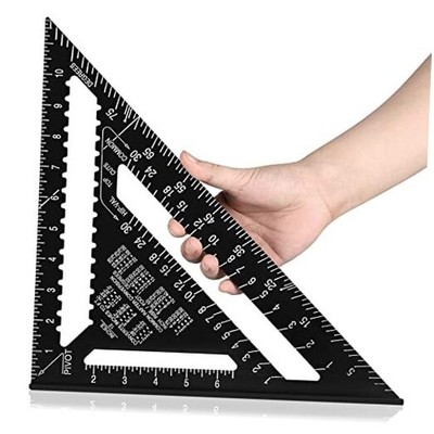 Aluminum 12-inch Rafter Square Professional Carpenter Measuring Layout Tool